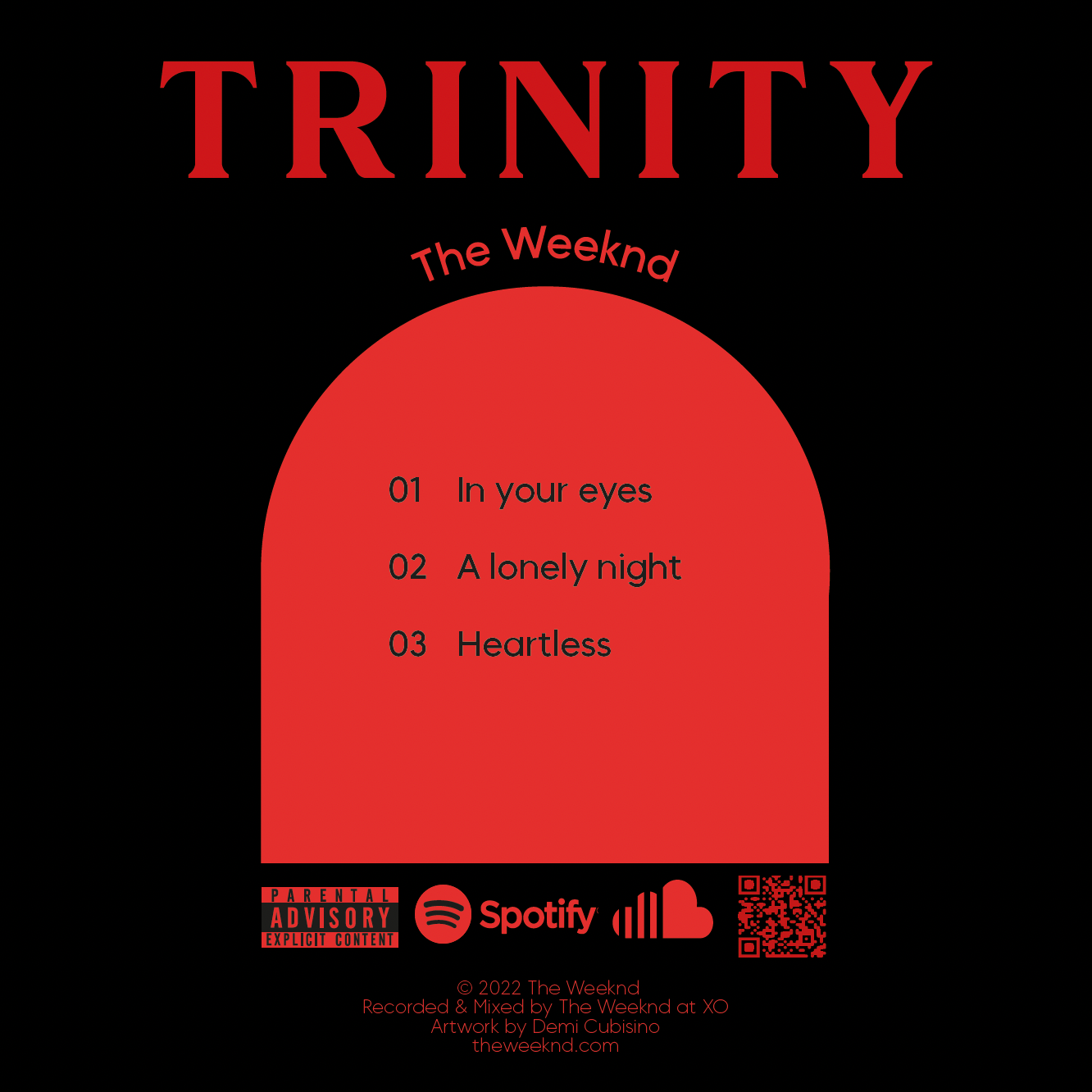The Weeknd CD Booklet Backcover von Demi Cubisino