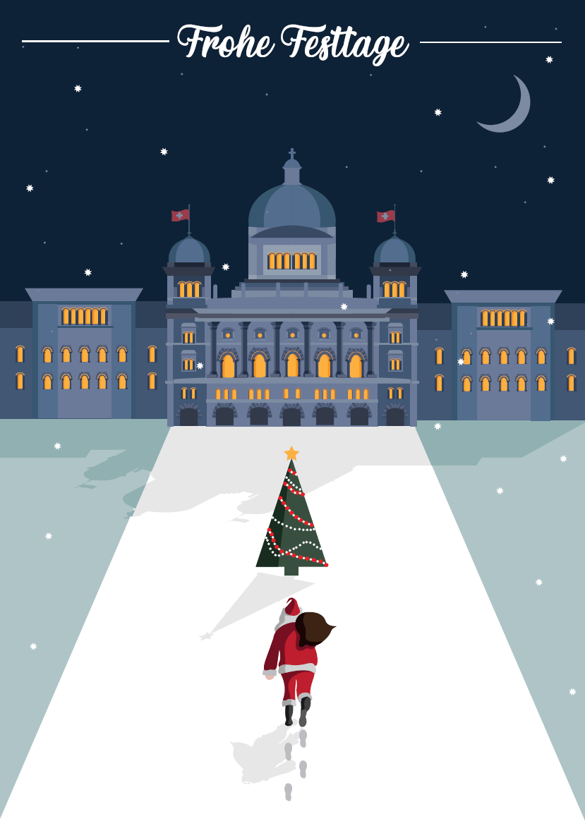 Weihnachtskarte von Demi Cubisino