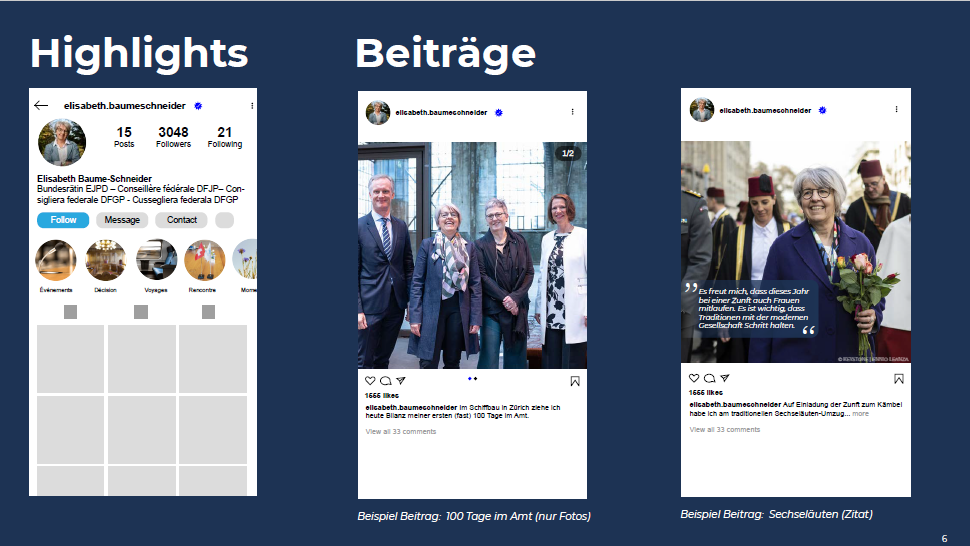 Profil Instagram Elisabeth Baume-Schneider
