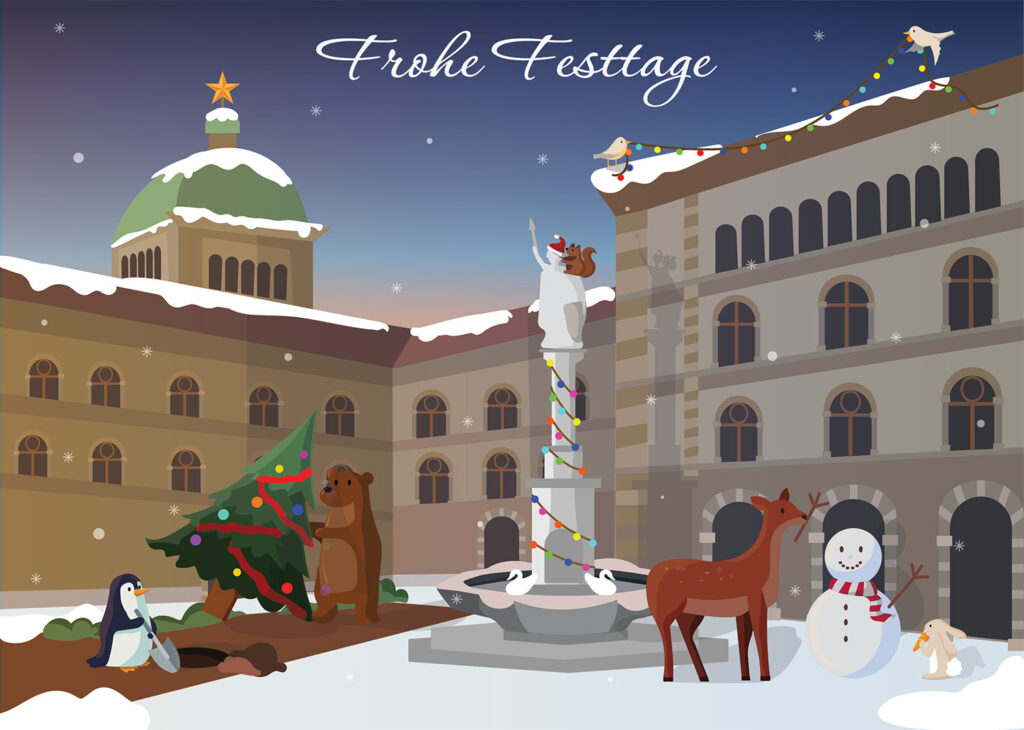 Weihnachtskarte von Demi Cubisino